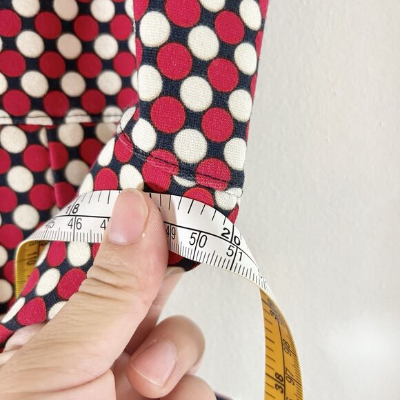 Lands End Dress Womens Sz 16 Red Ponte Polka Dot Sheath Sleeveless Stretch - Picture 10 of 10